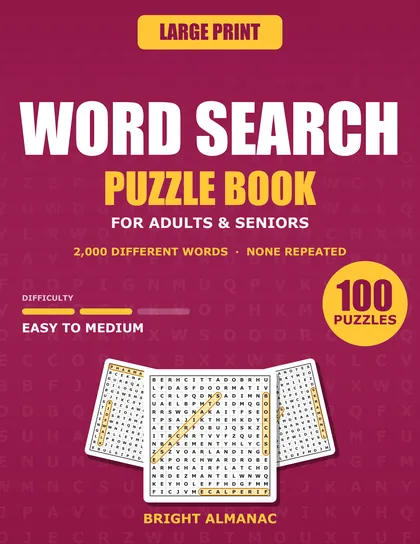 Large Print Word Search for Adults and Seniors cover